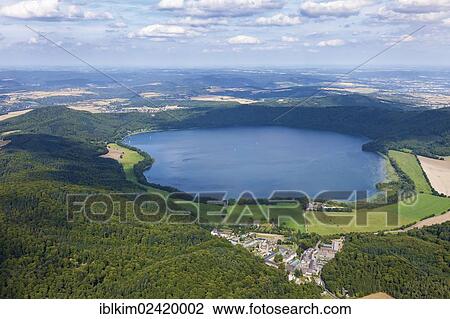 Aerial view, Maria Laach Abbey, lake Laacher See, Eifel, Rhineland-Palatinate, Germany, Europe View Large Photo Image Stock Image - Aerial view, Maria Laach Abbey, lake Laacher See, Eifel, Rhineland-Palatinate, Germany, Europe. Fotosearch