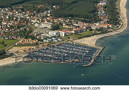 "Aerial view, marina and beach, Kuhlungsborn, Mecklenburg-Western Pomerania, Germany, Europe" View Large Photo Image Stock Photo - "Aerial view, marina and beach, Kuhlungsborn, Mecklenburg-Western Pomerania, Germany, Europe". Fotosearch