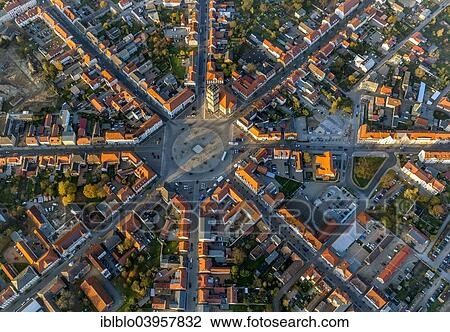 "Aerial view, market square with eight axis and roundabout, City Hall and City Church, Neustrelitz, Mecklenburg-Western Pomerania, Germany, Europe" View Large Photo Image Stock Image - "Aerial view, market square with eight axis and roundabout, City Hall and City Church, Neustrelitz, Mecklenburg-Western Pomerania, Germany, Europe". Fotosearch