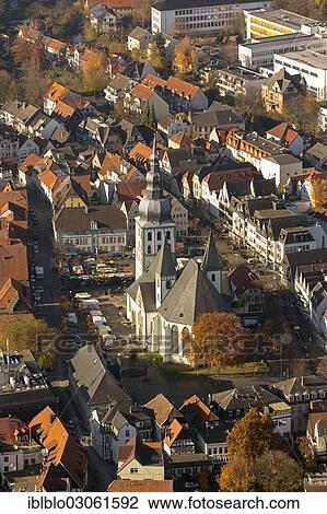 Stock Image - "Aerial view, market square with Marienkirche church, Mitte, Berlin, Berlin, Germany, Europe". Fotosearch
