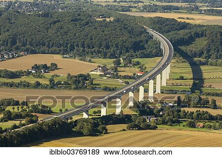 "Aerial view, Mintarder Ruhrbrucke Bridge, partially blocked, A52 motorway, Mintard, North Rhine-Westphalia, Germany, Europe" View Large Photo Image Stock Photo - "Aerial view, Mintarder Ruhrbrucke Bridge, partially blocked, A52 motorway, Mintard, North Rhine-Westphalia, Germany, Europe". Fotosearch