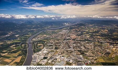 "Aerial view, Montelimar on the Rhone River, Rhone-Alpes, France, Europe" View Large Photo Image Stock Photograph - "Aerial view, Montelimar on the Rhone River, Rhone-Alpes, France, Europe". Fotosearch