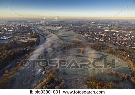 "Aerial view, morning fog, Flugplatz Hamm-Lippewiesen EDLH airfield, runway 06 24, Hamm-Heessen, Hamm, Ruhr area, North Rhine-Westphalia, Germany, Europe" View Large Photo Image Stock Image - "Aerial view, morning fog, Flugplatz Hamm-Lippewiesen EDLH airfield, runway 06 24, Hamm-Heessen, Hamm, Ruhr area, North Rhine-Westphalia, Germany, Europe". Fotosearch