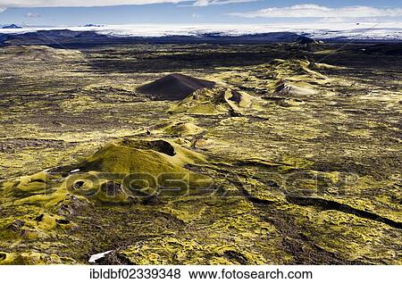 "Aerial view, moss-covered Craters of Laki or Lakagigar, Icelandic Highlands, Southern Iceland, Suourland, Iceland, Europe" View Large Photo Image Stock Photo - "Aerial view, moss-covered Craters of Laki or Lakagigar, Icelandic Highlands, Southern Iceland, Suourland, Iceland, Europe". Fotosearch