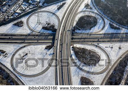 "Aerial view, motorway junction Essen-Nord, B224 and A42, winter, Essen, Ruhr district, North Rhine-Westphalia, Germany, Europe" View Large Photo Image Stock Photograph - "Aerial view, motorway junction Essen-Nord, B224 and A42, winter, Essen, Ruhr district, North Rhine-Westphalia, Germany, Europe". Fotosearch