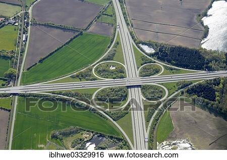 "Aerial view, motorway junction, Rendsburg, Schleswig-Holstein, Germany, Europe" View Large Photo Image Stock Photograph - "Aerial view, motorway junction, Rendsburg, Schleswig-Holstein, Germany, Europe". Fotosearch