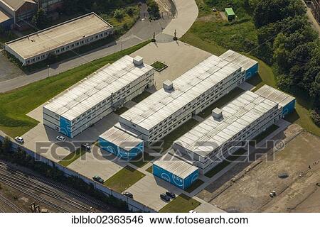 "Aerial view, Muelheim University of Applied Sciences, made of containers, Muelheim an der Ruhr, Ruhr region, North Rhine-Westphalia, Germany, Europe" View Large Photo Image Stock Photograph - "Aerial view, Muelheim University of Applied Sciences, made of containers, Muelheim an der Ruhr, Ruhr region, North Rhine-Westphalia, Germany, Europe". Fotosearch
