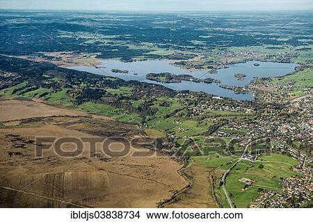 "Aerial view, Murnauer Moos marsh and lake Staffelsee, Murnau, Upper Bavaria, Bavaria, Germany, Europe" View Large Photo Image Picture - "Aerial view, Murnauer Moos marsh and lake Staffelsee, Murnau, Upper Bavaria, Bavaria, Germany, Europe". Fotosearch