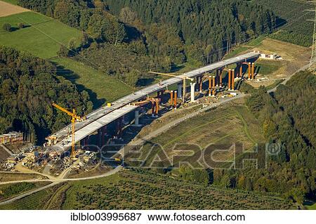 "Aerial view, new bridge of the A44 motorway between Meschede and Olsberg, Sauerland, North Rhine-Westphalia, Germany, Europe" View Large Photo Image Stock Photo - "Aerial view, new bridge of the A44 motorway between Meschede and Olsberg, Sauerland, North Rhine-Westphalia, Germany, Europe". Fotosearch