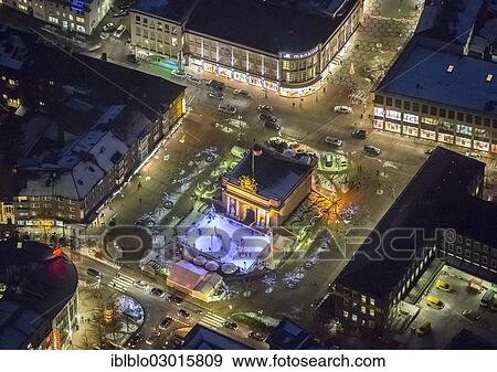 "Aerial view, night shot, Berliner Tor gate with with ice rink, Berliner-Tor-Platz square, Wesel, Wesel, North Rhine-Westphalia, Germany, Europe" View Large Photo Image Stock Photo - "Aerial view, night shot, Berliner Tor gate with with ice rink, Berliner-Tor-Platz square, Wesel, Wesel, North Rhine-Westphalia, Germany, Europe". Fotosearch