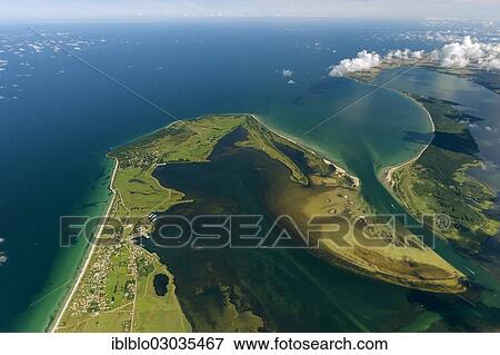 "Aerial view, northern tip of Hiddensee Island with the village of Kloster, Vitte, Insel Hiddensee, Mecklenburg-Western Pomerania, Germany, Europe" View Large Photo Image Stock Photo - "Aerial view, northern tip of Hiddensee Island with the village of Kloster, Vitte, Insel Hiddensee, Mecklenburg-Western Pomerania, Germany, Europe". Fotosearch