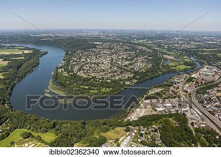 "Aerial view of Kupferdreh, loop of the Ruhr river, Lake Baldeneysee, Essen, Ruhr region, North Rhine-Westphalia, Germany, Europe" View Large Photo Image Stock Image - "Aerial view of Kupferdreh, loop of the Ruhr river, Lake Baldeneysee, Essen, Ruhr region, North Rhine-Westphalia, Germany, Europe". Fotosearch