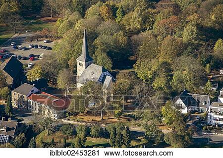 "Aerial view of the 1000-year-old Stiepel village church, Hattingen, Ruhr area, North Rhine-Westphalia, Germany, Europe" View Large Photo Image Stock Image - "Aerial view of the 1000-year-old Stiepel village church, Hattingen, Ruhr area, North Rhine-Westphalia, Germany, Europe". Fotosearch
