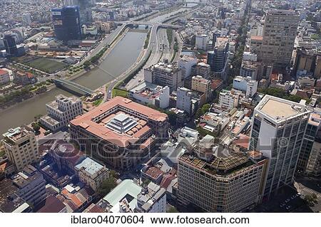 "Aerial view of the city center, Ho Chi Minh City, Vietnam, Asia" View Large Photo Image Picture - "Aerial view of the city center, Ho Chi Minh City, Vietnam, Asia". Fotosearch