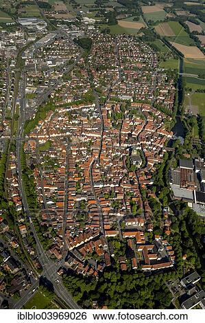 "Aerial, view of the old town, Warendorf, North Rhine-Westphalia, Germany, Europe" View Large Photo Image Stock Photograph - "Aerial, view of the old town, Warendorf, North Rhine-Westphalia, Germany, Europe". Fotosearch