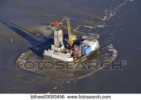 "Aerial view, oil Mittelplate A, Marne, Schleswig-Holstein, Germany, Europe" View Large Photo Image Stock Photograph - "Aerial view, oil Mittelplate A, Marne, Schleswig-Holstein, Germany, Europe". Fotosearch