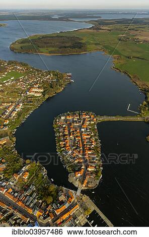 "Aerial view, old town island with Lake Malchow, Malchow, Mecklenburg-Western Pomerania, Germany, Europe" View Large Photo Image Stock Photograph - "Aerial view, old town island with Lake Malchow, Malchow, Mecklenburg-Western Pomerania, Germany, Europe". Fotosearch