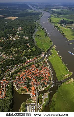 "Aerial view, old town of Hitzacker with tributary streams Jeetzel and Altjeetzel, Elbe River, Hitzacker, Landkreis Luchow-Dannenberg, Lower Saxony, Germany, Europe" View Large Photo Image Stock Photo - "Aerial view, old town of Hitzacker with tributary streams Jeetzel and Altjeetzel, Elbe River, Hitzacker, Landkreis Luchow-Dannenberg, Lower Saxony, Germany, Europe". Fotosearch