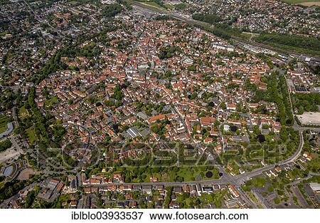 "Aerial view, overview over the city centre, city wall, Soest, North Rhine-Westphalia, Germany, Europe" View Large Photo Image Stock Photo - "Aerial view, overview over the city centre, city wall, Soest, North Rhine-Westphalia, Germany, Europe". Fotosearch