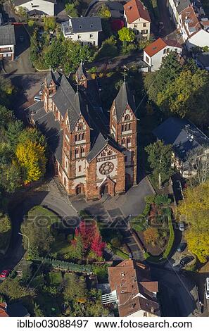 "Aerial view, parish church of Saint Lutwinus, city centre, Mettlach, Saarland, Germany, Europe" View Large Photo Image Stock Photo - "Aerial view, parish church of Saint Lutwinus, city centre, Mettlach, Saarland, Germany, Europe". Fotosearch
