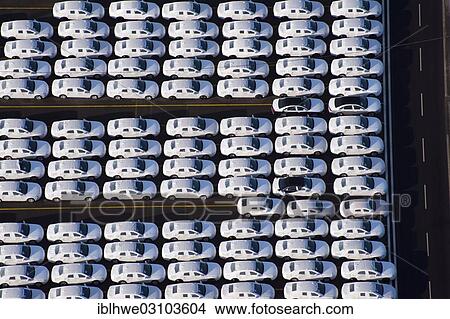 "Aerial view, parking space for vehicles, vehicle logistics, BLG Logistics Group, Bremen, Bremerhaven, Bremen, Germany, Europe" View Large Photo Image Picture - "Aerial view, parking space for vehicles, vehicle logistics, BLG Logistics Group, Bremen, Bremerhaven, Bremen, Germany, Europe". Fotosearch
