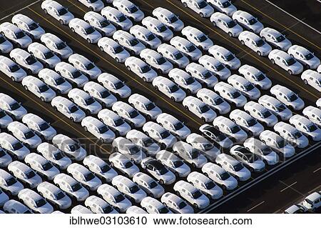 "Aerial view, parking space for vehicles, vehicle logistics, BLG Logistics Group, Bremen, Bremerhaven, Bremen, Germany, Europe" View Large Photo Image Stock Image - "Aerial view, parking space for vehicles, vehicle logistics, BLG Logistics Group, Bremen, Bremerhaven, Bremen, Germany, Europe". Fotosearch