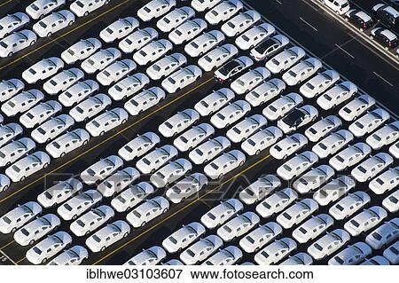 "Aerial view, parking space for vehicles, vehicle logistics, BLG Logistics Group, Bremen, Bremerhaven, Bremen, Germany, Europe" View Large Photo Image Stock Photo - "Aerial view, parking space for vehicles, vehicle logistics, BLG Logistics Group, Bremen, Bremerhaven, Bremen, Germany, Europe". Fotosearch