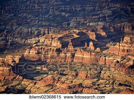 "Aerial view, pinnacles in The Needles District, Canyonlands National Park, Utah, United States of America, USA" View Large Photo Image Stock Photography - "Aerial view, pinnacles in The Needles District, Canyonlands National Park, Utah, United States of America, USA". Fotosearch