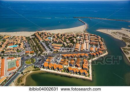 "Aerial view, Port Leucate with holiday complex, Leucate, Languedoc-Roussillon, France, Europe" View Large Photo Image Stock Image - "Aerial view, Port Leucate with holiday complex, Leucate, Languedoc-Roussillon, France, Europe". Fotosearch
