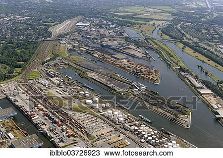 "Aerial view, port of Duisburg, Duisport, Duisburg, Ruhr district, North Rhine-Westphalia, Germany, Europe" View Large Photo Image Stock Image - "Aerial view, port of Duisburg, Duisport, Duisburg, Ruhr district, North Rhine-Westphalia, Germany, Europe". Fotosearch