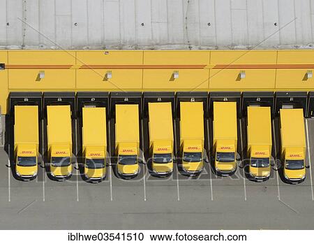 "Aerial view, post vehicles, fleet of Deutsche Post DHL, Hamburg, Hamburg, Germany, Europe" View Large Photo Image Stock Image - "Aerial view, post vehicles, fleet of Deutsche Post DHL, Hamburg, Hamburg, Germany, Europe". Fotosearch