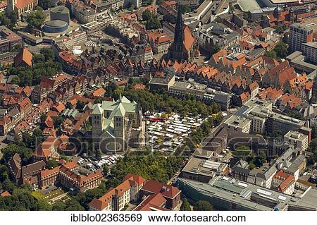 "Aerial view, Prinzipalmarkt square, Muenster Cathedral, market square, Muenster, Muenster region, North Rhine-Westphalia, Germany, Europe" View Large Photo Image Stock Photo - "Aerial view, Prinzipalmarkt square, Muenster Cathedral, market square, Muenster, Muenster region, North Rhine-Westphalia, Germany, Europe". Fotosearch