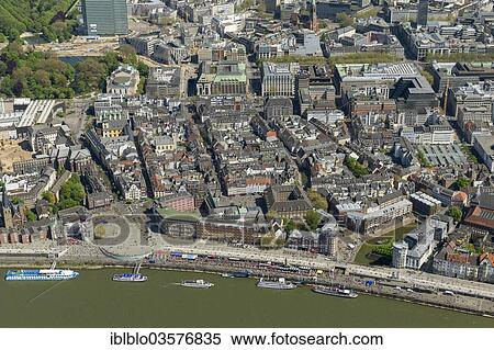 "Aerial view, promenade along the Rhine, historic center, Dusseldorf, Rhineland, North Rhine-Westphalia, Germany, Europe" View Large Photo Image Stock Photography - "Aerial view, promenade along the Rhine, historic center, Dusseldorf, Rhineland, North Rhine-Westphalia, Germany, Europe". Fotosearch