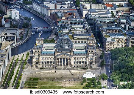 "Aerial view, Reichstag Building, Platz der Republik Square, Government District, Spreebogen, bend in the Spree River, Berlin, Germany, Europe" View Large Photo Image Stock Image - "Aerial view, Reichstag Building, Platz der Republik Square, Government District, Spreebogen, bend in the Spree River, Berlin, Germany, Europe". Fotosearch