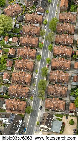 "Aerial view, renovated mining settlement, semi-detached houses, Gladbeck, North Rhine-Westphalia, Germany, Europe" View Large Photo Image Stock Image - "Aerial view, renovated mining settlement, semi-detached houses, Gladbeck, North Rhine-Westphalia, Germany, Europe". Fotosearch