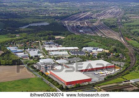 "Aerial view, Rewe logistics centre, Maschen marshalling yard at back, bei Maschen, Lower Saxony, Germany, Europe" View Large Photo Image Picture - "Aerial view, Rewe logistics centre, Maschen marshalling yard at back, bei Maschen, Lower Saxony, Germany, Europe". Fotosearch