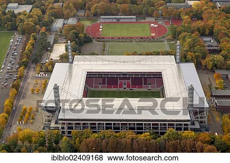 Stock Photo - "Aerial view, RheinEnergieStadion stadtium, Cologne, Rhineland, North Rhine-Westphalia, Germany, Europe". Fotosearch
