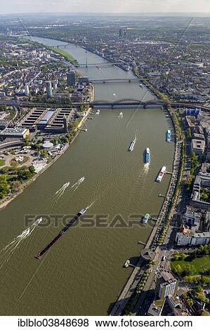 "Aerial view, Rhine River, Cologne, Rhineland, North Rhine-Westphalia, Germany, Europe" View Large Photo Image Stock Photo - "Aerial view, Rhine River, Cologne, Rhineland, North Rhine-Westphalia, Germany, Europe". Fotosearch