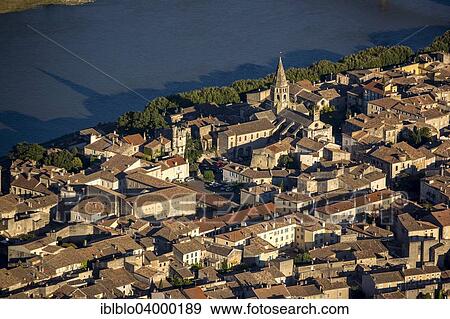 "Aerial view, Rhone River, historic historic centre and Romanesque church of Saint-Andeol, Bourg-Saint-Andeol, Rhone-Alpes, France, Europe" View Large Photo Image Stock Photo - "Aerial view, Rhone River, historic historic centre and Romanesque church of Saint-Andeol, Bourg-Saint-Andeol, Rhone-Alpes, France, Europe". Fotosearch