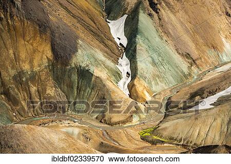 "Aerial view, rhyolite mountains, small river, Landmannalaugar, Fjallabak conservation area, Icelandic Highlands, Iceland, Europe" View Large Photo Image Stock Image - "Aerial view, rhyolite mountains, small river, Landmannalaugar, Fjallabak conservation area, Icelandic Highlands, Iceland, Europe". Fotosearch