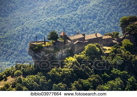 "Aerial view, Rocacorba Monastery, Santuari de la Mare de Deu de Rocacorba, Monastery of Mother of God of Rocacorba, high altitude convent, hermitage, Sant Marti de Llemena, Catalonia, Spain, Europe" View Large Photo Image Picture - "Aerial view, Rocacorba Monastery, Santuari de la Mare de Deu de Rocacorba, Monastery of Mother of God of Rocacorba, high altitude convent, hermitage, Sant Marti de Llemena, Catalonia, Spain, Europe". Fotosearch