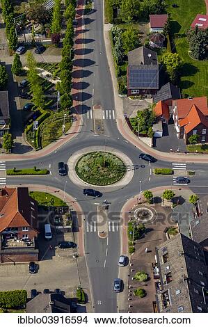 "Aerial view, roundabout with Maypole, Werner Strasse, In der Eika, Stockum, Werne, Ruhr district, North Rhine-Westphalia, Germany, Europe" View Large Photo Image Picture - "Aerial view, roundabout with Maypole, Werner Strasse, In der Eika, Stockum, Werne, Ruhr district, North Rhine-Westphalia, Germany, Europe". Fotosearch