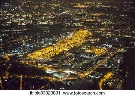 "Aerial view, Ruhr port, Duisport, at night, Meiderich-Beeck, Duisburg, Ruhr district, North Rhine-Westphalia, Germany, Europe" View Large Photo Image Stock Image - "Aerial view, Ruhr port, Duisport, at night, Meiderich-Beeck, Duisburg, Ruhr district, North Rhine-Westphalia, Germany, Europe". Fotosearch