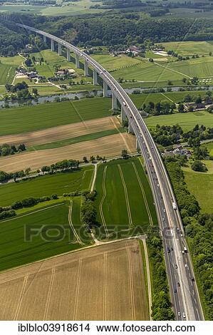"Aerial view, Ruhrtalbrucke bridge, A52 motorway, Ruhr river, Ruhrtal, Ruhr Valley, between Mulheim and Essen, Ruhr Area, North Rhine-Westphalia, Germany, Europe" View Large Photo Image Picture - "Aerial view, Ruhrtalbrucke bridge, A52 motorway, Ruhr river, Ruhrtal, Ruhr Valley, between Mulheim and Essen, Ruhr Area, North Rhine-Westphalia, Germany, Europe". Fotosearch