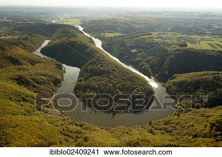 "Aerial view, Saarschleife Mettlach Saar river bend, Saarland, autumn, Mettlach, Saarland, Germany, Europe" View Large Photo Image Stock Image - "Aerial view, Saarschleife Mettlach Saar river bend, Saarland, autumn, Mettlach, Saarland, Germany, Europe". Fotosearch