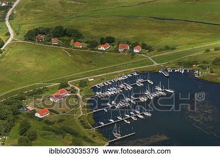 "Aerial view, sailboats, sailing harbour, Hiddensee Island, Vitte, Insel Hiddensee, Mecklenburg-Western Pomerania, Germany, Europe" View Large Photo Image Stock Photograph - "Aerial view, sailboats, sailing harbour, Hiddensee Island, Vitte, Insel Hiddensee, Mecklenburg-Western Pomerania, Germany, Europe". Fotosearch