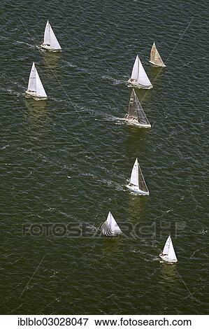 "Aerial view, sailing regatta in the Bay of Greifswald or Greifswald Bodden, sailboats, Middelhagen off the island of Ruegen, Alt Reddevitz, Middelhagen, Rugen, Mecklenburg-Western Pomerania, Germany, Europe" View Large Photo Image Stock Photo - "Aerial view, sailing regatta in the Bay of Greifswald or Greifswald Bodden, sailboats, Middelhagen off the island of Ruegen, Alt Reddevitz, Middelhagen, Rugen, Mecklenburg-Western Pomerania, Germany, Europe". Fotosearch