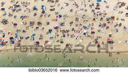 "Aerial view, sandy beach at Silbersee II lake with people swimming and sunbathing, Sythen, Haltern am See, North Rhine-Westphalia, Germany, Europe" View Large Photo Image Stock Photograph - "Aerial view, sandy beach at Silbersee II lake with people swimming and sunbathing, Sythen, Haltern am See, North Rhine-Westphalia, Germany, Europe". Fotosearch