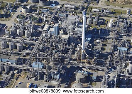Stock Photo - "Aerial view, Sasol chemical plant, ChemCoast Park, Brunsbuttel, Schleswig-Holstein, Germany, Europe". Fotosearch