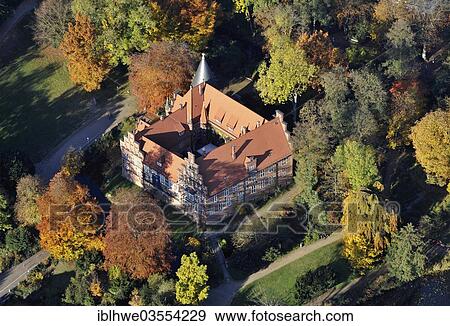 "Aerial view, Schloss Bergedorf Castle, the castle gardens in autumn, Bergedorf, Hamburg, Hamburg, Germany, Europe" View Large Photo Image Stock Photo - "Aerial view, Schloss Bergedorf Castle, the castle gardens in autumn, Bergedorf, Hamburg, Hamburg, Germany, Europe". Fotosearch